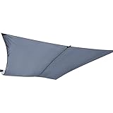 Zerone Wasserdichtes faltbares Sonnensegel, 3 x 4 m, Sonnendach, Sonnendach, rechteckig, Polyester, für den Außenbereich, Garten, Terrasse, Hinterhof (grau)