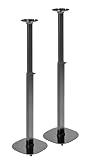 2 x Ständer für SONOS ONE & ONE SL Lautsprecher Boxen Halter Lautsprecherständer Play:1 Schwarz 2 er Paar Höhe: 738 - 1182mm verstellbar Befestigung Montage schwarz (Black)