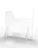 Schutzbildschirm für den Kundenservice 100x80cm - Hergestellt aus 4mm Klarem PET Polycarbonat - Bildschirm für Ladentheken ULTRABESTÄNDIG und STABIL - Für Schulen, Supermärkte, Apotheken und G