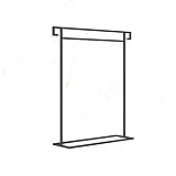 Löste sich Vertikale Kleidungsständer, Schwarz Schmiedeeisen Kleidung Display Stand Stability Bodendienst Kleidung Schiene Montieren Sie den Kleiderständer(Size:160*150*40CM,Color:Schwarz)