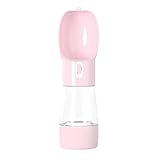 huihuijia Wasserflasche Hund Trinkflasche FüR Hunde Trinkflasche Hunde Hund ZubehöR Hunde Sachen Wasserflasche Hunde FüR Unterwegs for Training Dogs Cats pink