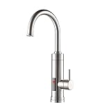 EUNEWR Edelstahl Elektrische Wasserhahn 3000W 45℃-70℃ LEDTemperaturanzeige Kü