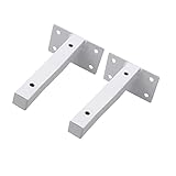 1 Paar Rechtwinklige Regalwinkel,Eisen Regalhalterung für Schweberegal,Mit Schrauben und Expansionsrohr,Büro-Wandkonsole im Rustikalen Stil (350mm/13.8inch,White)