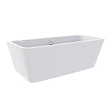 i-flair Freistehende Badewanne MALMÖ Design 150 x 75 cm - aus Acryl in Weiß – verschiedene Größ