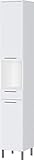 Germania Hochschrank 8298-84 GW-ARVADA, in weiß, mit offenem Fach und Schubkasten, 30x190x35 cm (BxHxT)
