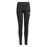 adidas Mädchen Basic 3-Streifen Tight, Black/White, 152