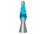 I-Total - Lavalampe mit Magma (Blasen)/ Magma-Glitter (Silber/Blau / Weiß)