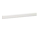 KGM Deckleiste abgerundet – Scheuerleiste Kiefer Massivholz – weiß lackiert – Maße: 2400 x 5 x 22 mm – 1 Stück