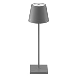 SIGOR Nuindie - Dimmbare LED Akku-Tischlampe Indoor & Outdoor, aufladbar mit Easy-Connect, 24h Leuchtdauer,