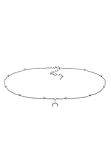 Elli Halskette Damen Kugel Choker Astro Halbmond in 925 Sterling Silb
