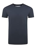 riverso Herren Basic T-Shirt RIVAaron Rundhals Tee Regular Kurzarm Einfarbig Organic Cotton Bio 100% Baumwolle Blau 5XL, Größe:5XL, Farbe:Dark Blue (19400)