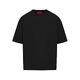 Prohibited Blanks | Einfarbiges Basic Oversize T-Shirt | Heavy Qualität mit 250 GSM Baumwolle | Rundhals-Ausschnitt, Boxy Fit (Black, S)