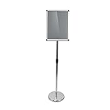 Werbeständer Kundenstopper Werbehalter A2 A3 A4 Höhen- und Neigungswinkel einstellbar Posterständer Displayplatte vertikal und horizontal einstellbar Infoständer ( Color : Silver , Size : 24x33cm )