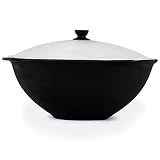NAMANGAN | Schwenktopf Kazan aus Gusseisen 22 L | Kasan Uzbekisch | Cast Iron KESSEL Uzbek | Camping Usbek Asia WOK | Topf mit Aluminium Deck