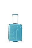 travelite 2-Rad Handgepäck Koffer mit TSA Schloss erfüllt IATA Borgepäck Maß, Gepäck Serie VECTOR: Robuster Hartschalen Trolley in stylischen Farben, 072007-21, 55 cm, 44 Liter, türk