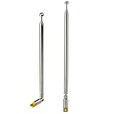 Bingfu FM Antenne DAB Digital TV Hybrid Radio Antenne 6 Abschnitte Teleskopantenne 2 Kit für FM/VHF/UHF Stereo DVB-T Empfänger MEHRWEG