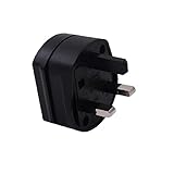 USA bis in den UK-Steckdosen-Adapter konvertiert 3-Pin-USA-Stecker auf 2 PRAG-Erdung Britische Wandstecker 1pc Black Industrial C