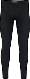 Thermowave Progressive Ultra Leichte Atmungsaktive Lange Laufhose Männer, Lange Unterhose Herren, Warme Unterhose Sport Laufen Ski, Weiter Bund Leggings Long John Baselayer Hosen - Schwarz, L