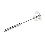 Edelstahl Whisk Semi-Auto-Ei-Schläger-Mixer Küchenutensilien for Ei Milchcreme, 10,2-Zoll-kleiner Whisk-Mini-Whisks Silikon-Whisk winziger Schneebesen (Color : Silver)