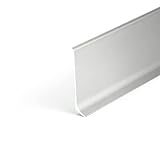 DQ-PP Sockelleiste | 2,5 m | 80mm | Silber | Aluminium | eloxiert | Fussleisten | Bodenleiste | Sockelleisten | Profil | Sockel | Abschlussleiste | Alu | Leiste | Fussb
