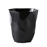 ZHANGJINYISHOP2016 Mülleimer Papierkorb Indoor Mülleimer Can Badezimmer Home Kreatives Wohnzimmer Schlafzimmer Desktop Mülleimer Can Persönlichkeitsbüro Küchen Mülleimer Abfalleimer (Color : Black)