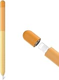 Delidigi Apple Pencil Hülle 1. Generation, Farbverlauf Silikon Case Schutzhülle Zubehör Kompatibel mit Apple Pencil 1.Gen(Gelb)