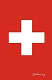 Schweiz: Flagge, Notizbuch, Urlaubstagebuch, Reisetagebuch zum selberschreib