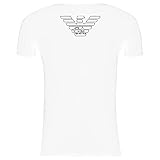 Emporio Armani Herren T-Shirt 11035 CC735, Kurzarm, Rundhalsausschnitt Gr. M, weiß