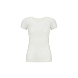 Super.Natural Damen Scarlett Rib T-Shirt, Fresh White, L