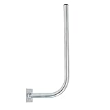 PremiumX 30cm Wandhalter 70cm Mast mit Zahnschellen Stahl verzinkt SAT Antenne Wandhalterung Wetterstation Wand Montage Halter Wandabstand 30 cm Ø 38mm Balk