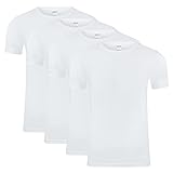 SES Herren Unterhemd 4er Pack Kurzarm Shirt Feinripp aus 100% Baumwolle (L)