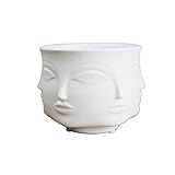 Aiyrchin Vasen Mann Gesichts-Blumen-Vase Home Decoration Vase Moderne Vase aus Keramik Indoor Blumentopf für Blumen-Topf Pflanz Weiß