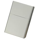 HQAA Zigarettenbox 20 Sticks Schwarz Zigarettenetui Für Männer Frauen Aluminium-zigarettenetui Feuchtigkeitssicher Tragbare Zigarettenpackung Geschenk(Size:9.2 * 5.9 * 2.7CM)