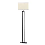 WTYYDS Stehlampen Einfache stehleuchte, 5 ft chinesische Stil Vintage vertikale Lampe Stoff lampenschirm Wohnzimmer Schlafzimmer Exquisite möbiling Komfortable Beleuchtung (Color : Black)