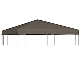 vidaXL Pavillondach Wasserdicht Pavillon Partyzelt Gartenzelt Dachplane Ersatzdach Ersatz Dach Plane Pavillonplane 310g/m² 3x3m Taup