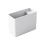 doporro Gussmarmor Waschbecken 40x18x30cm Handwaschbecken Weiß matt Waschplatz ohne Armaturenloch Wandmontag
