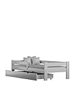 Children's Beds Home Massivholz Einzelbett - Weide mit Schubladen ohne Matratze (180x90, Weiß)
