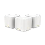 ASUS ZenWiFi AX Mini, Mesh WiFi 6 System (AX1800 XD4 3PK), Abdeckung für das ganze Haus bis zu 4800 m² und 5 Räume, AiMesh, spezielles H