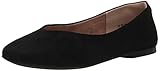 Amazon Essentials Flache quadratischer Zehenpartie Ballerinas, Schwarz, EU 40-41