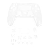 YOIM Gamepad Shell und Tasten, Game Controller Ersatzknopf Einfach zu ersetzen Langlebig für PS5 Controller(Transparente Farbe)