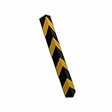 Kantenschutz Garage Türkantenschoner Gummieckenschützer 800mm Gummi-Kunststoff-Eckenschutz 60PVC-Eckenschutz Gummi-Reflexionseckenschutz Eckenschutz Ecke Garag(Size:800*100*100*8mm,Color:Schwarz Gelb)