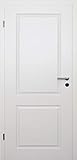 HORI® Zimmertür Komplettset mit Zarge und Türdrücker I Innentür weiß lackiert mit zwei Füllungen I Höhe 198,5 cm I Anschlag, Breite und Wandstärke wählbar I DIN links I 1985 x 860 x 140