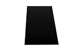 ABS Kunststoff Platte 1000x490mm Farbe Schwarz in Stärken 4mm-Einseitige Schutzfolie - Top Q