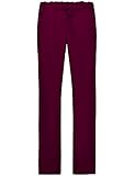 B-well Batista Medizinische Schlupfhose Unisex Arbeitshose Damen Pflege/Herren Pflege - Elastischem Bund - Gesäßtasche Krankenhaus Uniformhose - mittlerer Taille und Rundumgummibund (Bordeaux, XL)