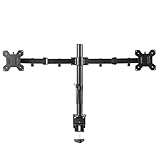 Schreibtisch Dual Monitor Arm Ständer, ergonomisch 180 ° Neigung, Doppel 360 ° Schwenkarme, höhenverstellbar mit Klammer Doppelarm Schreibtischständer, for 10-27 Zoll TV-LED-LCD. Monitor, for Schreib
