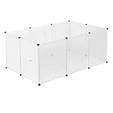 ELIGHTRY Freigehege Kaninchen Auslaufgehege Meerschweinchen Hasen Hamster Welpenauslauf DIY 10 Platten Transparent 154 x 104 x 74