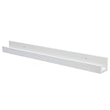 WOLTU RG9297ws Bilderleiste Fotoleiste Bilderregal Wandregal Bild Magazin Fotohalter, 100cm Lange, modern in W