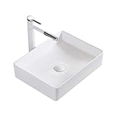 Küchenspülen Moderne rechteckige Form-Badezimmer-Spüle weißes keramisches Handwaschbecken-Badezimmer-Spüle Spü