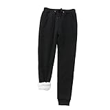 Thermohose Damen Winter Gefüttert Jogginghose Winter Fleecehose Warme Fleece Sport Hosen Haushose Mit Taschen Thermo Sporthose Freizeithose Yogahose Sw