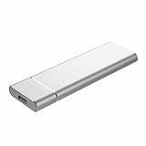 FIEirp Externe 8 TB/4 TB Ultra-Speed-SSD, schlanke Externe Festplatte, tragbarer Speicher, tragbares und mobiles Solid-State-Laufwerk mit großer Kapazität für Laptops Desktop (Silver,500G)